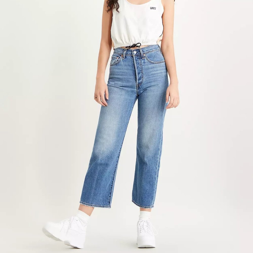Levi's Women's Premium Ribcage Straight Ankle Jeans Haight At The Ready 26 x 27
